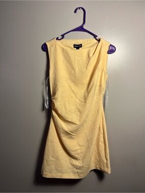 Kenneth Cole Pale Yellow Sleeveless Mini Dress